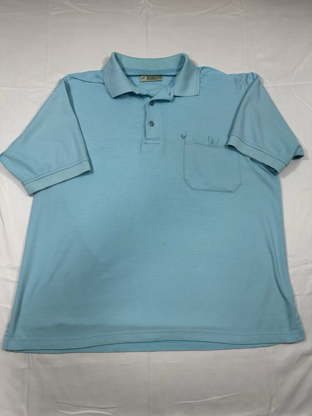 Haband Men’s Polo Size Large Turquoise